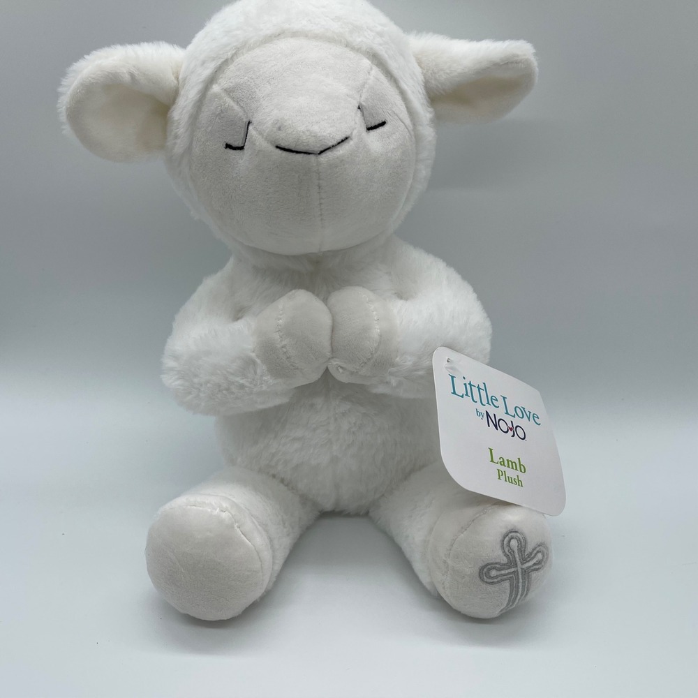 Little Love by NoJo White Praying Lamb Plush Stuffed Animal-NWT‎
